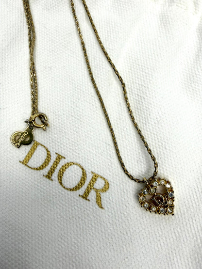 Pre-owned Christian Dior rhinestone embellished necklace