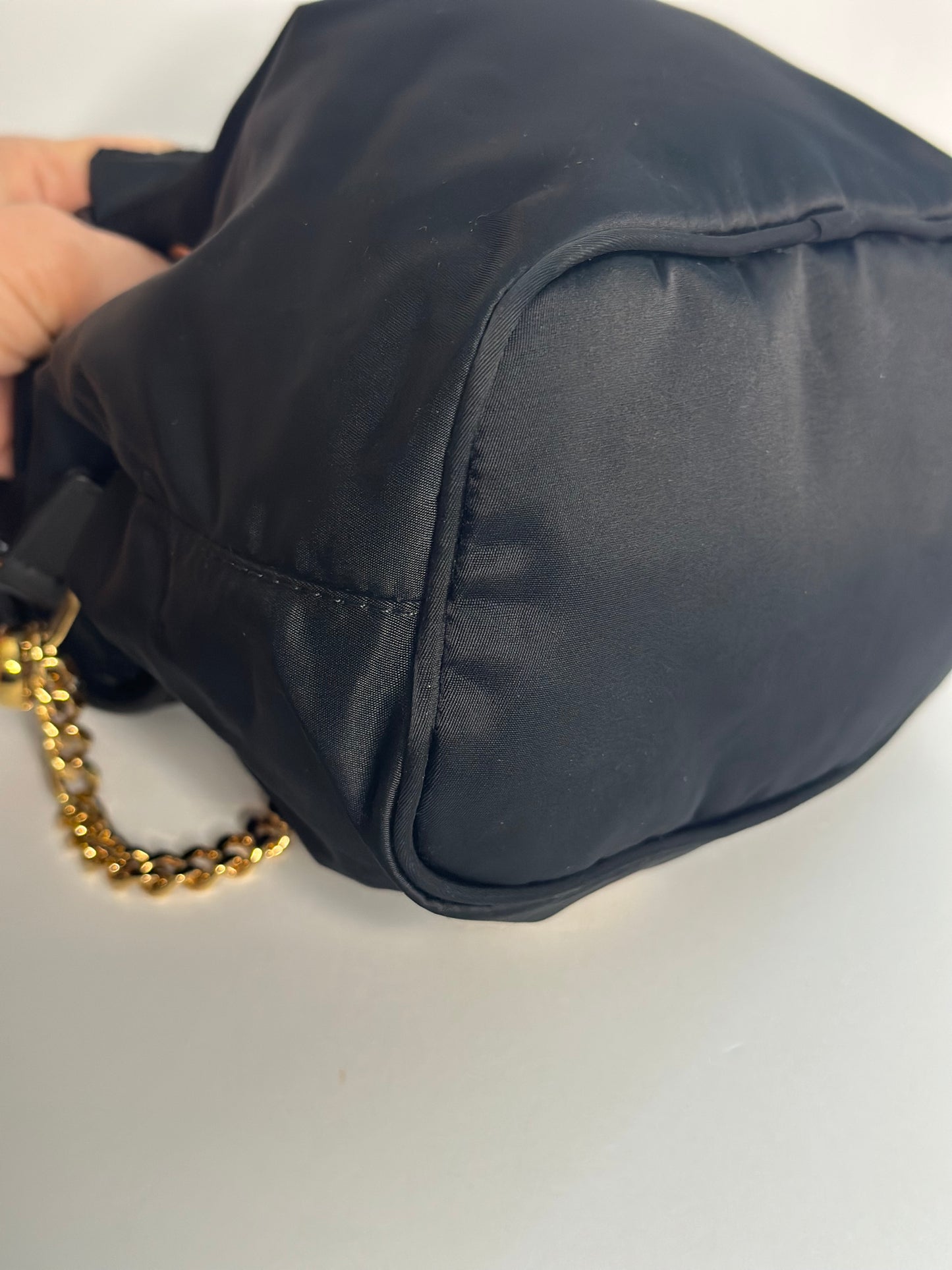 Pre-owned Versace Medusa Black Nylon crossbody