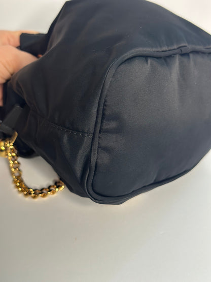 Pre-owned Versace Medusa Black Nylon crossbody