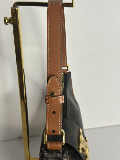 Pre-owned Celine Medium canvas Ava Triomphe shoulder Bag