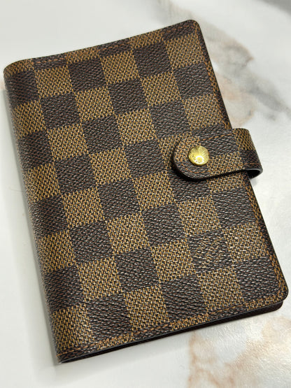 Pre-owned Louis Vuitton Damier Ebene canvas agenda PM