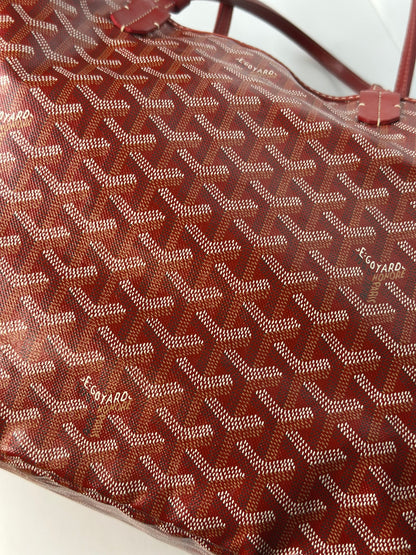 Pre-owned Goyard Red Goyardine canvas St. Louis PM tote