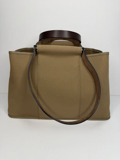 Pre-owned Hermes toile Cabag Elan shoulder tote