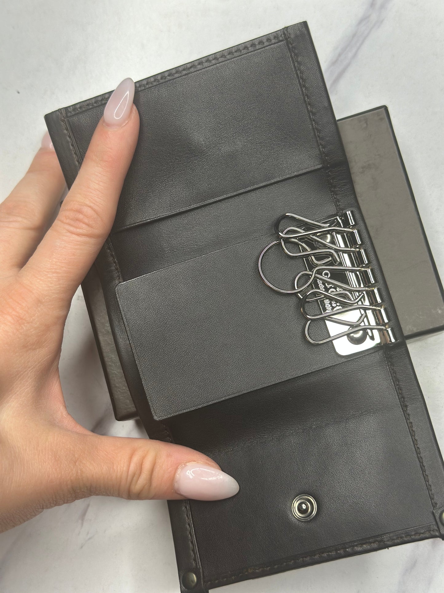 Pre-owned Gucci GG canvas multi cles six key holder