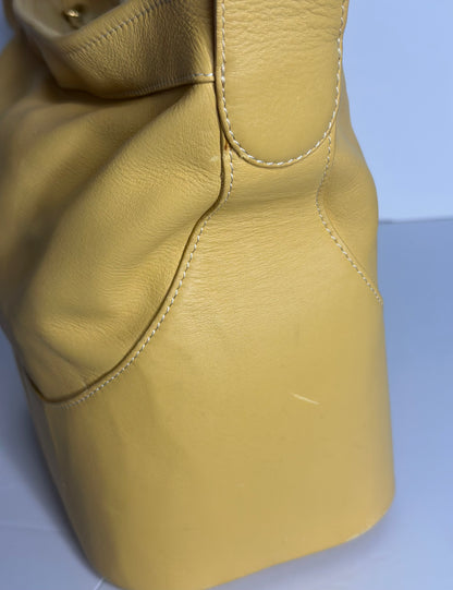 Pre-owned Loewe Yellow calfskin leather vintage bucket bag