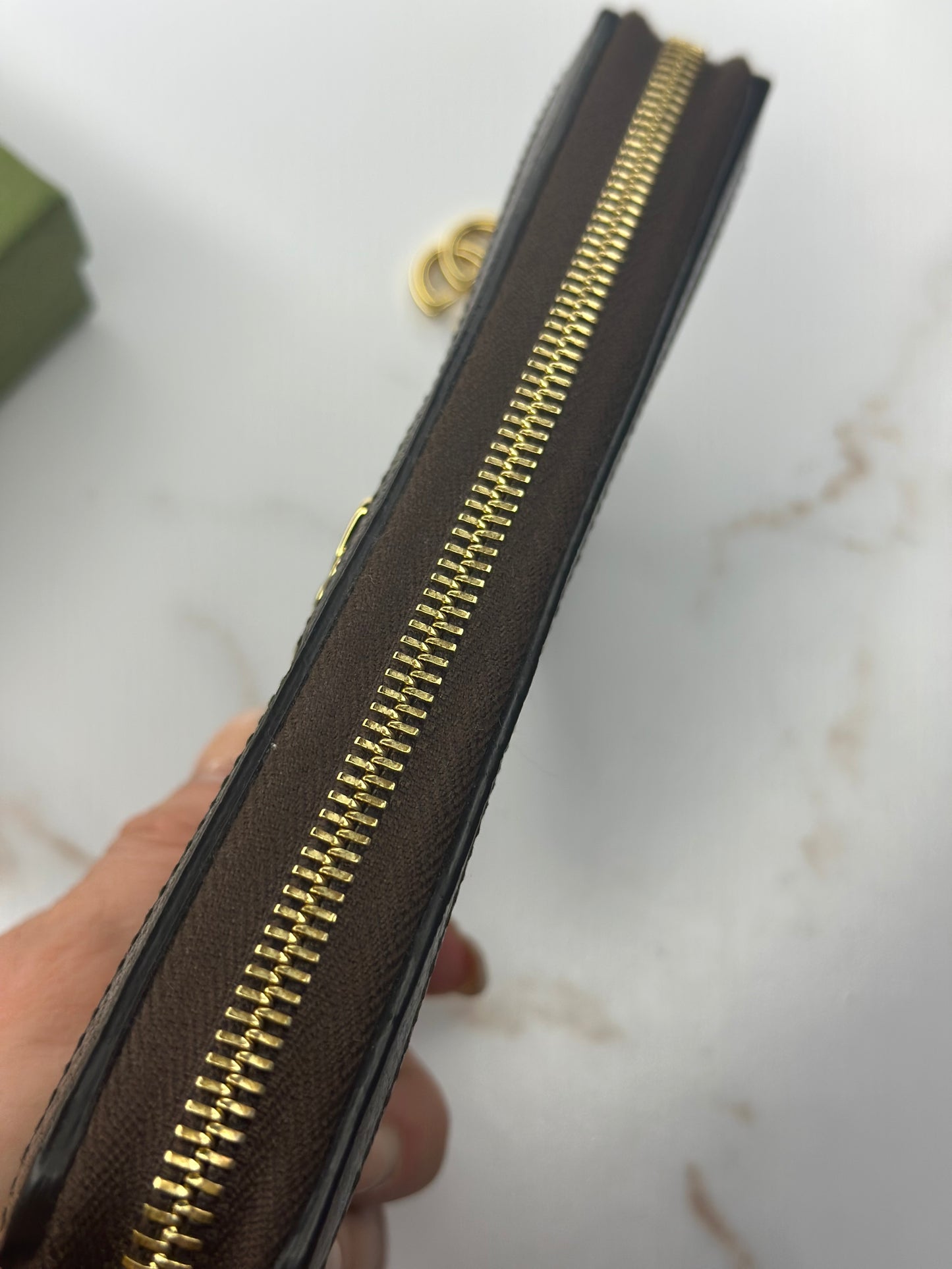 Pre-owned Gucci GG canvas Ophidia, zippy wallet