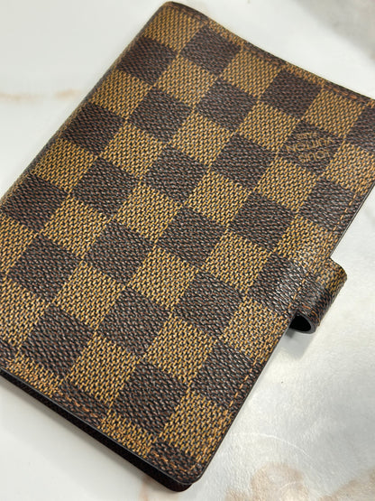 Pre-owned Louis Vuitton Damier Ebene canvas agenda PM