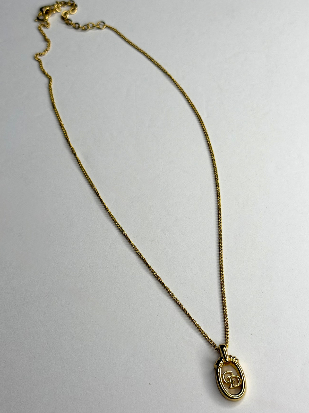 Pre-owned Christian Dior Vintage CD pendant necklace