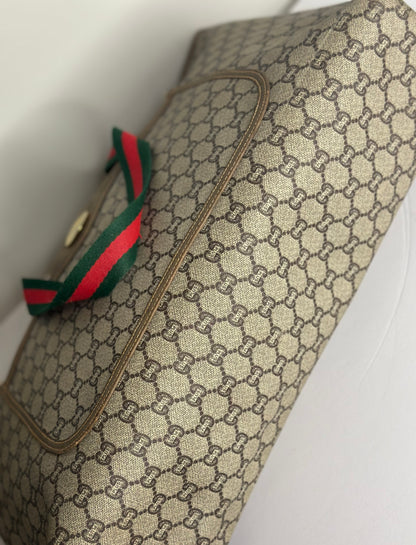 Pre-owned Gucci vintage GG supreme Canvas Sherry line weekender tote