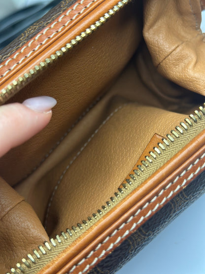 Pre-owned Celine Macadam canvas small cosmetic pouch