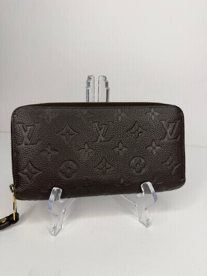 Pre-owned Louis Vuitton dark brown Empriente leather zippy wallet