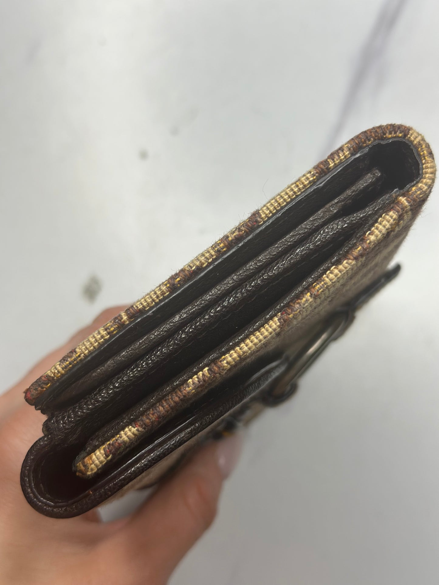 Pre-owned Dior Vintage Diorissimo brown canvas wallet