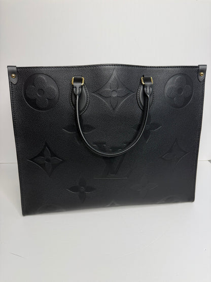 Pre-owned Louis Vuitton black Empriente leather OntheGo GM tote