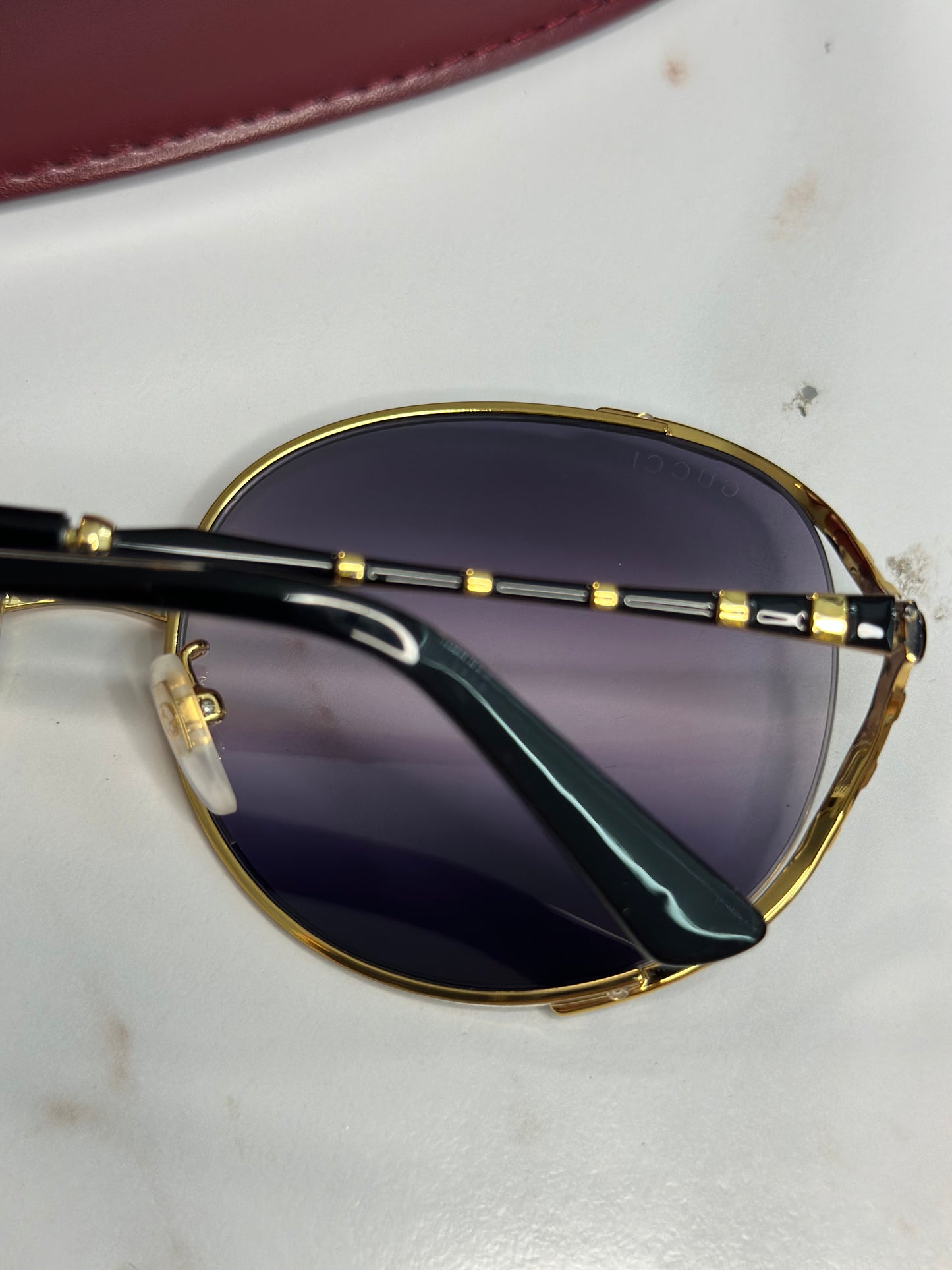 Pre-owned Gucci GG bamboo enamel sunglasses