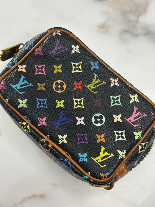 Pre-owned Louis Vuitton Vintage Takashi Murakami wapity mini pouch