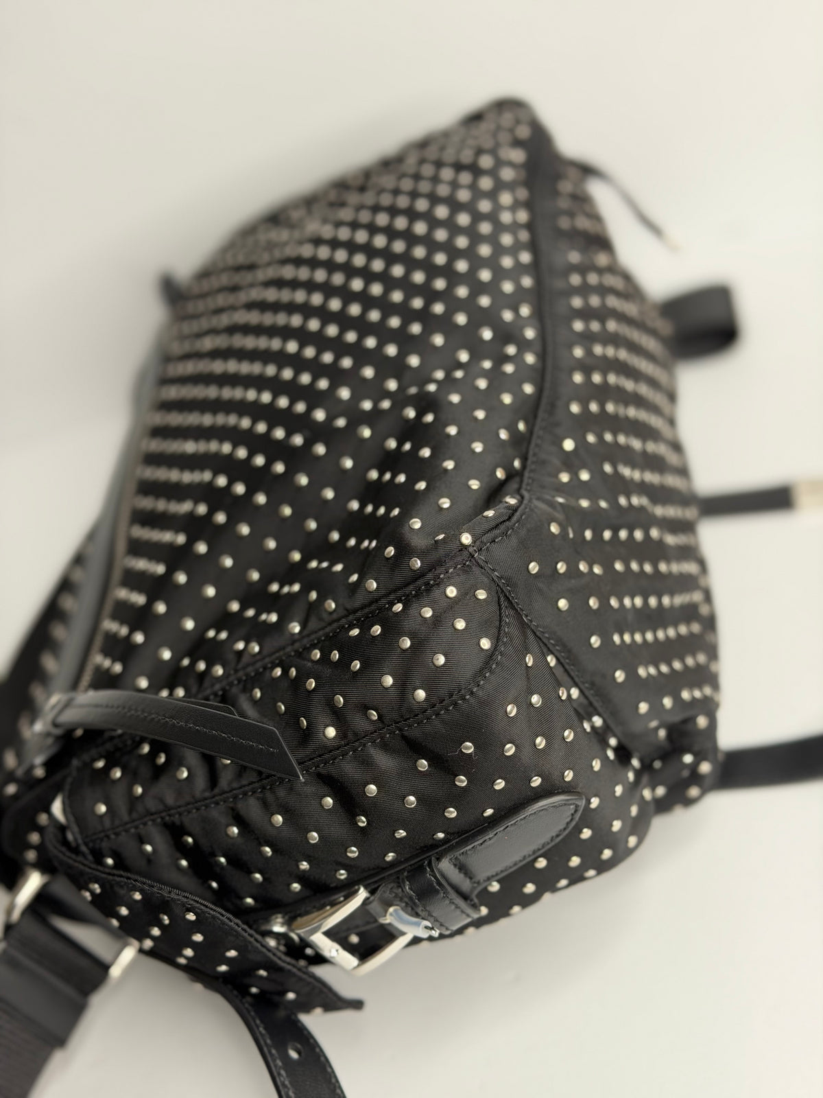 Pre-owned Prada nylon studded Crossbody