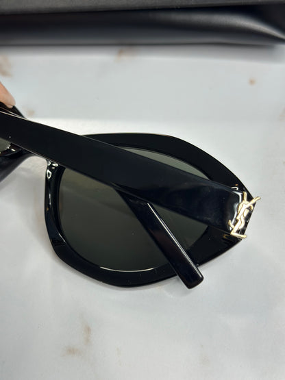 Pre-owned Saint Laurent logo geometric frame sunglasses