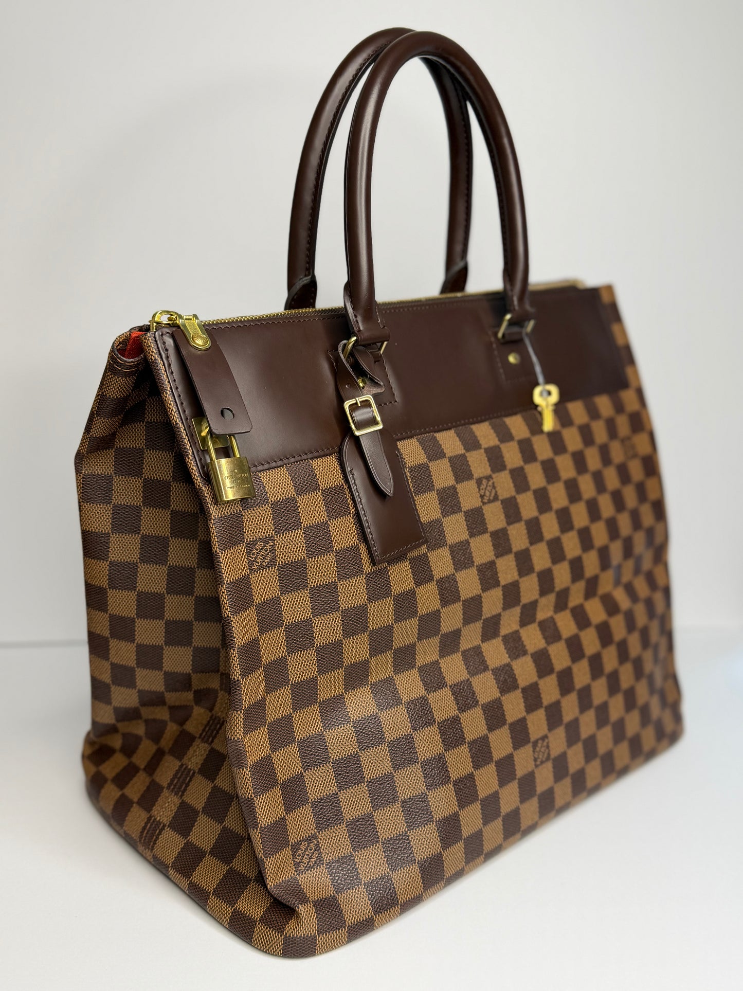 Pre-owned Louis Vuitton Damier Ebene Greenwich PM travel tote