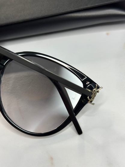 Pre-owned Saint Laurent logo, black cat eye sunglasses