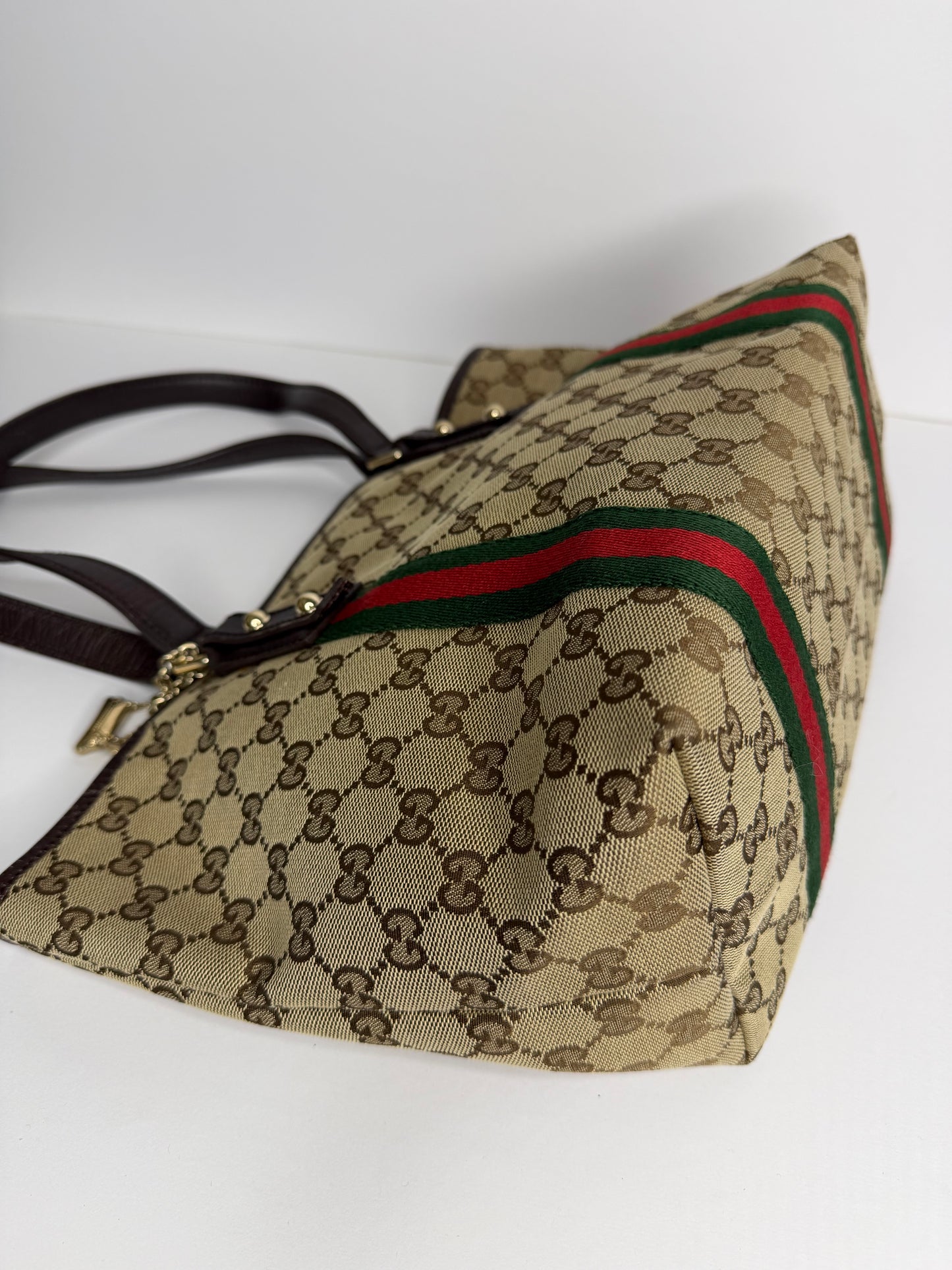 Pre-owned Gucci GG Canvas Jolicoeur Small Tote Bag