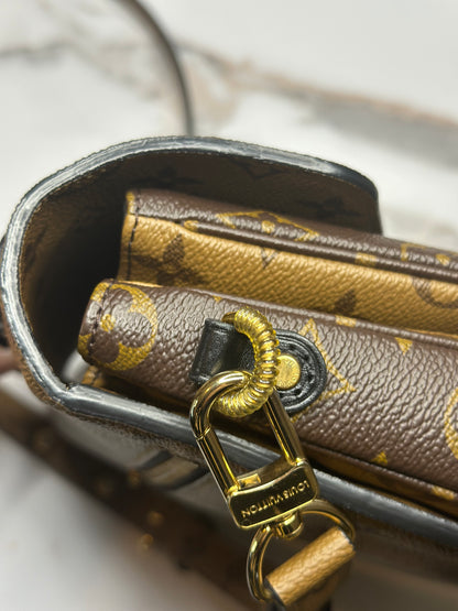 Pre-owned Louis Vuitton reverse monogram canvas Pochette Metis crossbody