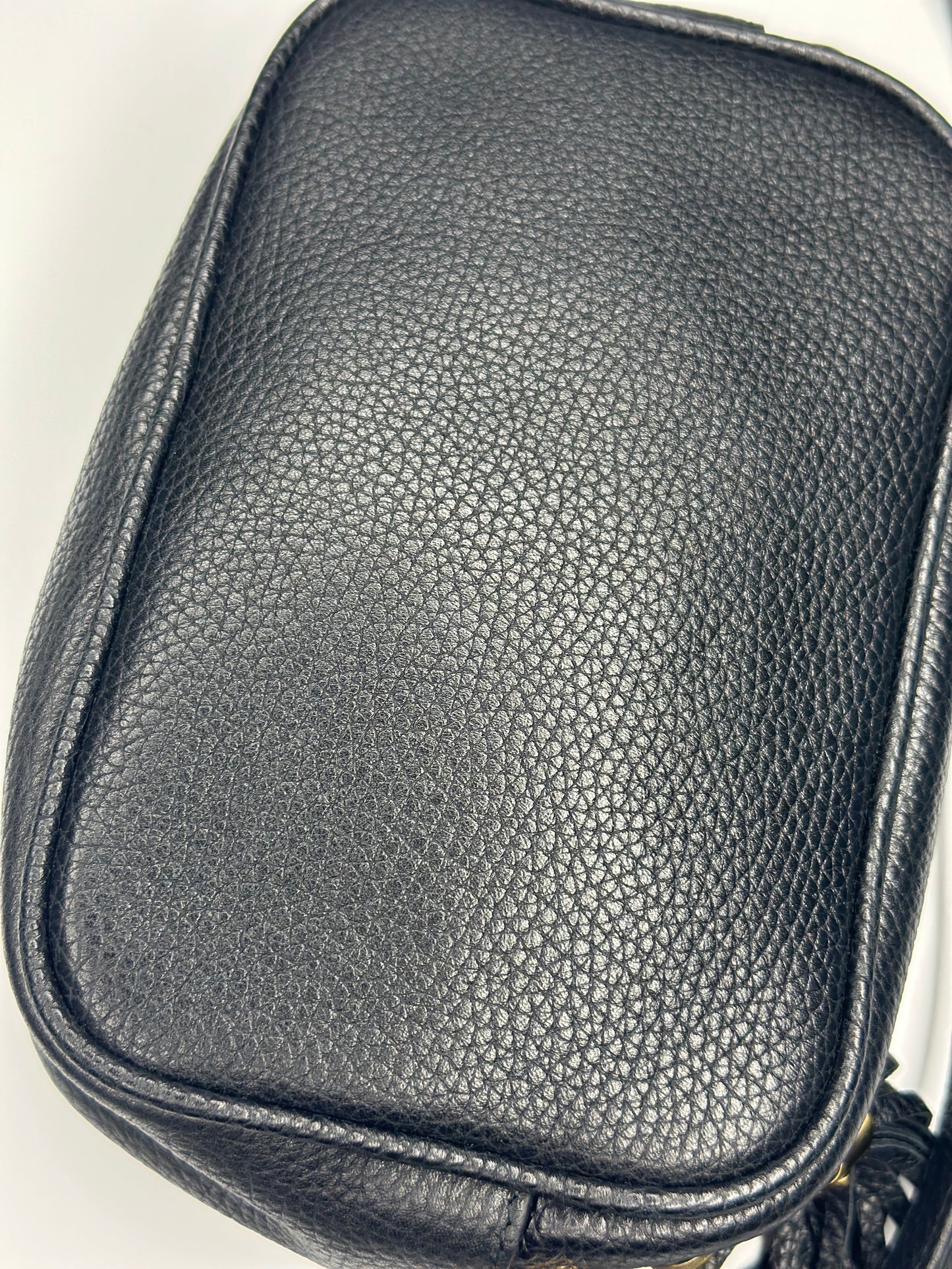 Pre-owned Gucci Soho Disco bag in black pebbled calfskin leather crossbody