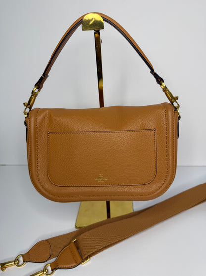 Pre-owned Valentino Garavani Alltime camel tone leather shoulder bag