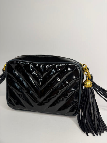 Pre-owned Chanel vintage Coco CC patent leather camera Crossbody