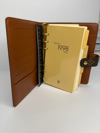 Pre-owned Louis Vuitton monogram canvas agenda MM planner