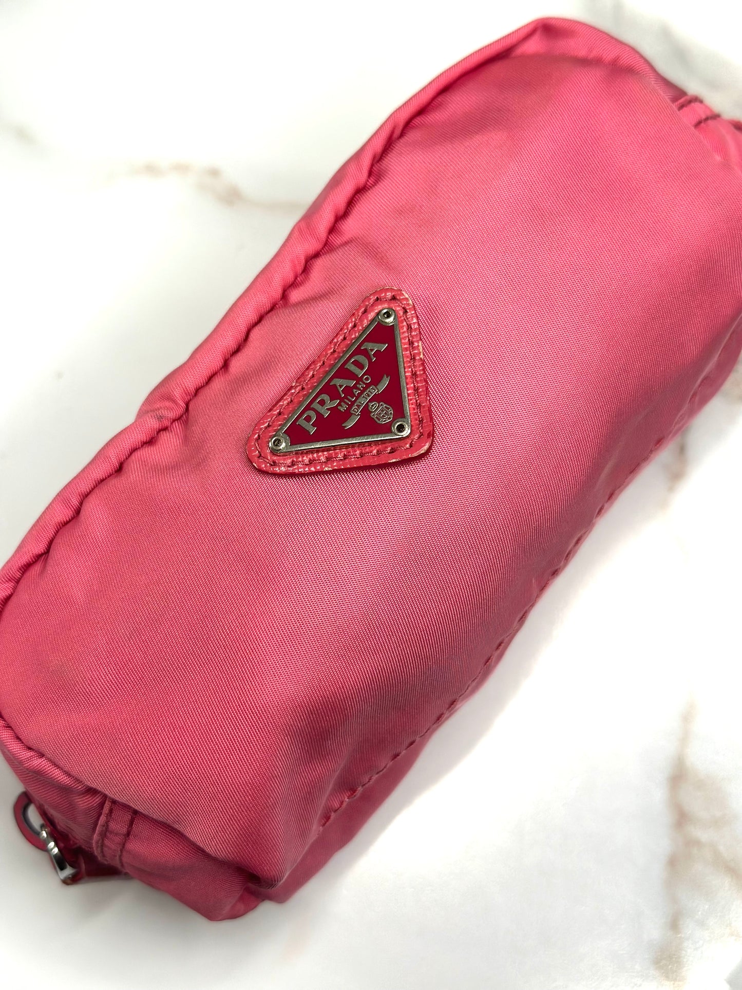 Pre-owned Prada Tessuto nylon cosmetic pouch