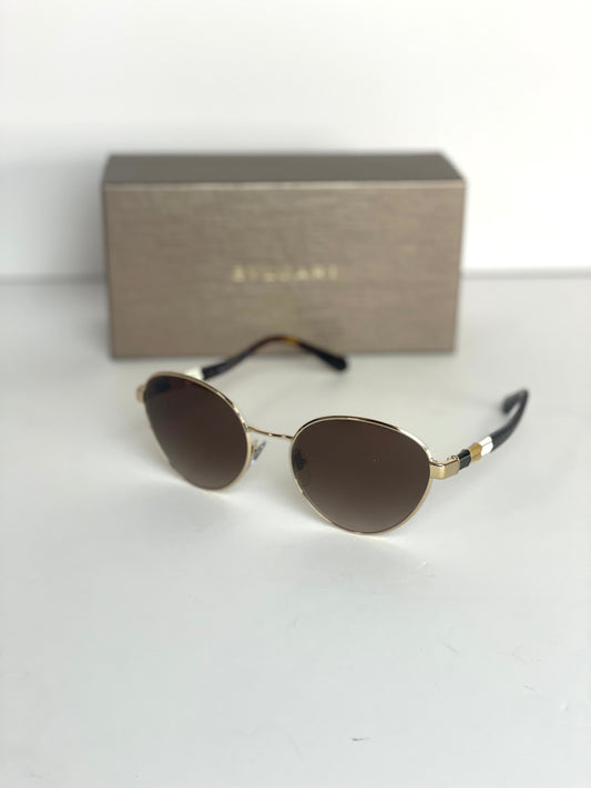 #3 Pre-owned Bulgari black and gold sunglasses