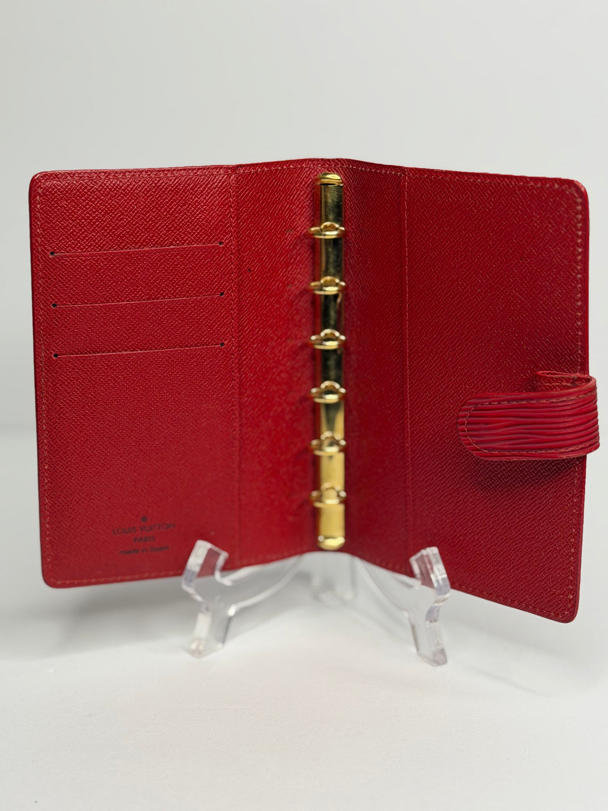 Pre-owned Louis Vuitton red Epi leather agenda PM