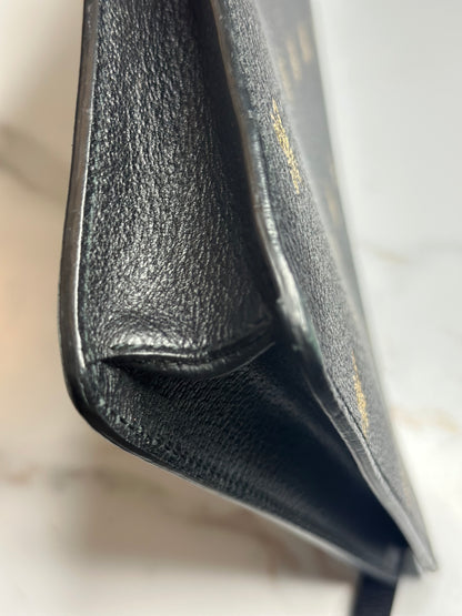 Pre-owned Gucci black leather Bee Star clutch