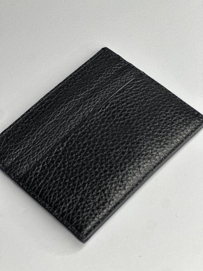 Pre-owned Prada black Vitello leather card holder