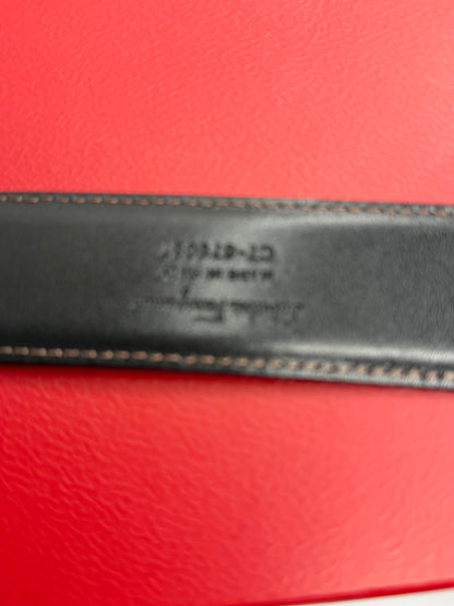 Pre-owned Ferragamo black leather belt size 115