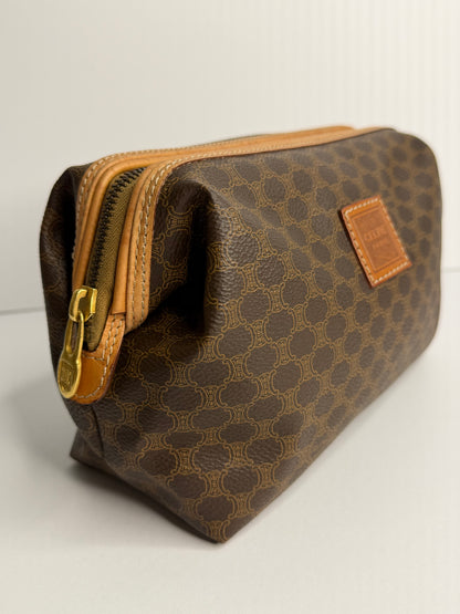 Pre-owned Celine vintage macadam canvas cosmetic pouch