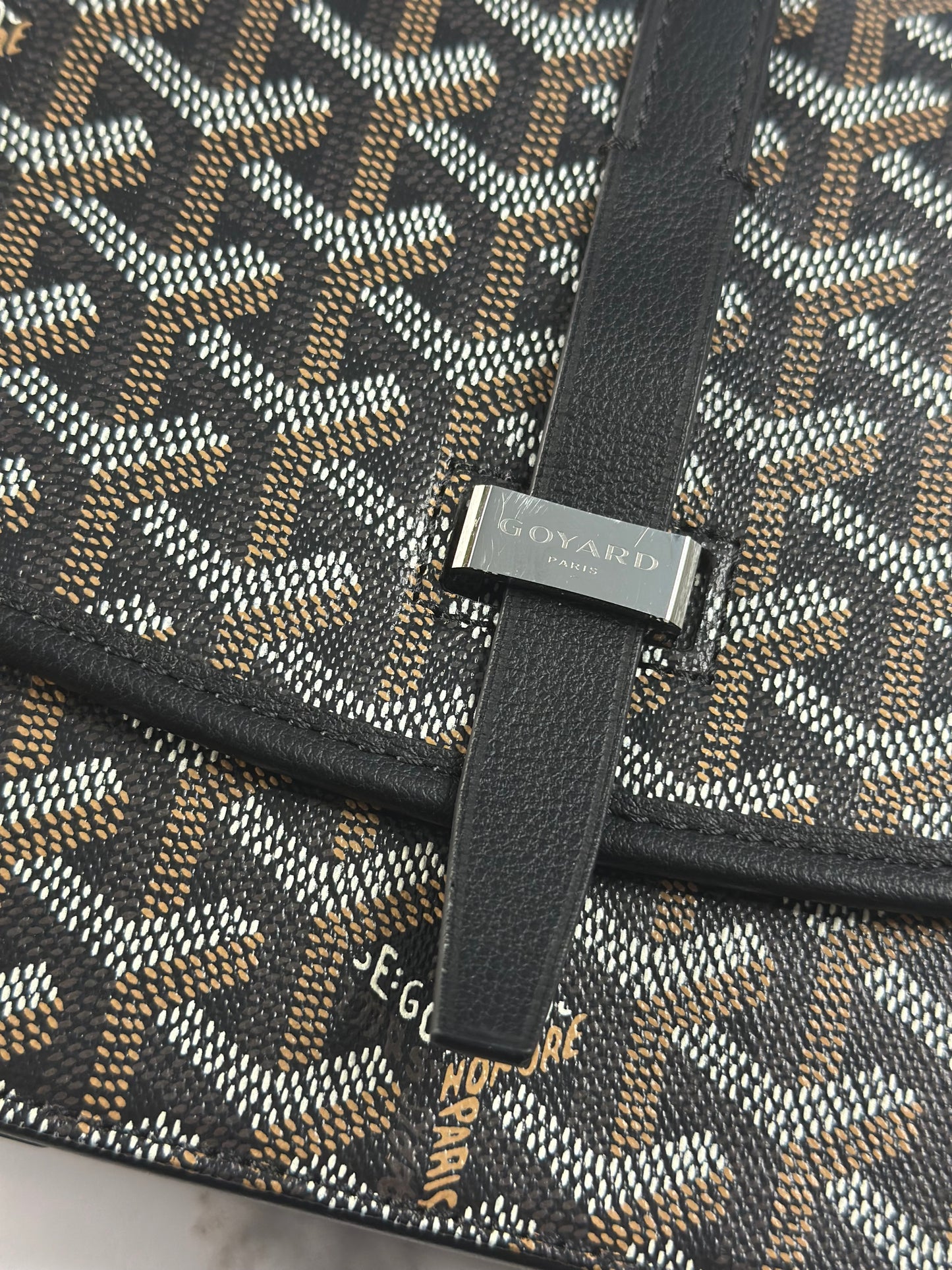 Pre-owned Goyard Black Goyardine canvas