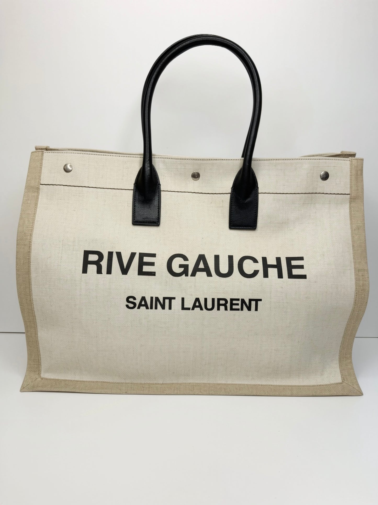 Saint Laurent Rive Gauche Canvas Tote Bag