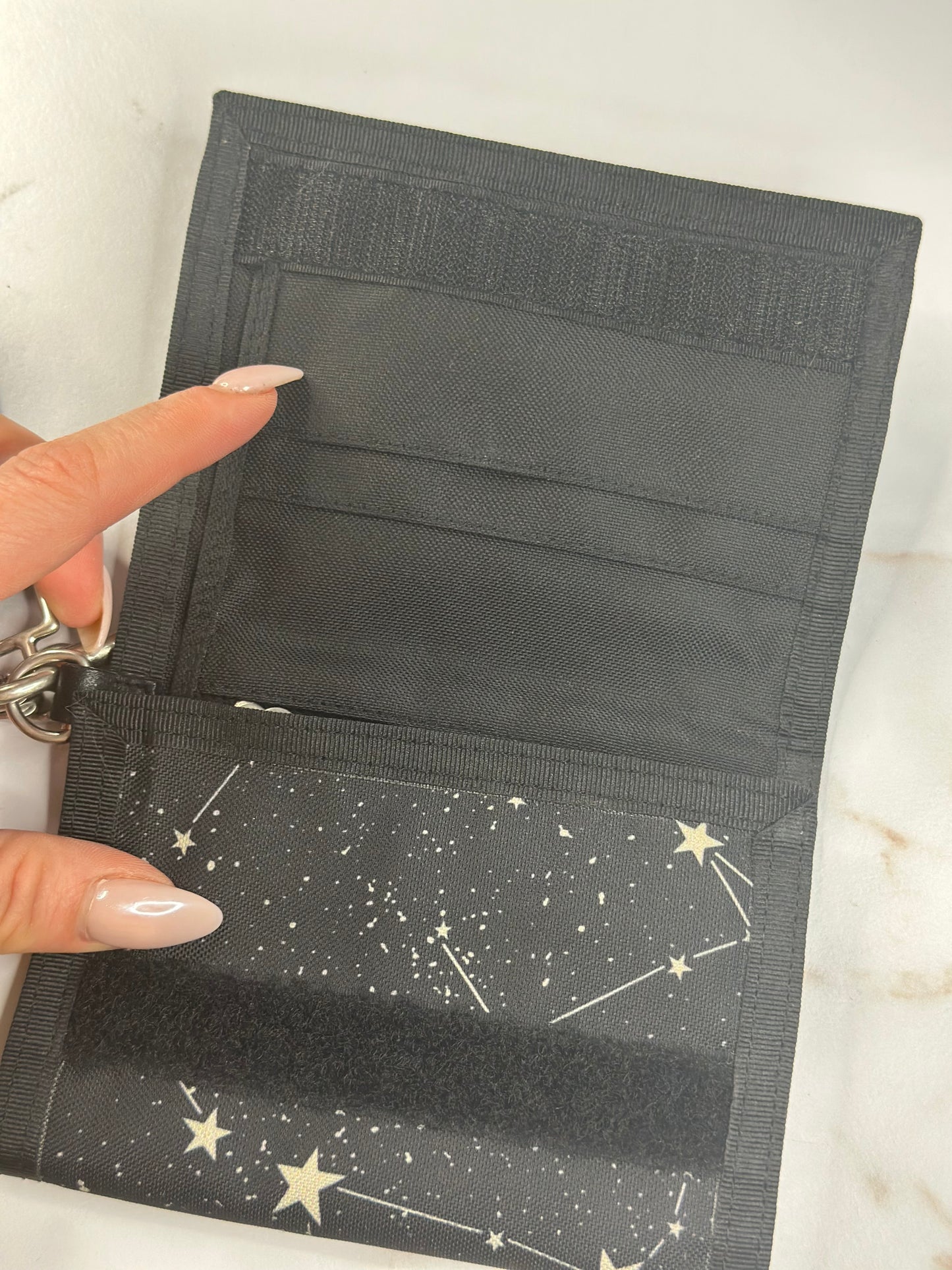 Pre-owned Saint Laurent Nylon trifold wallet