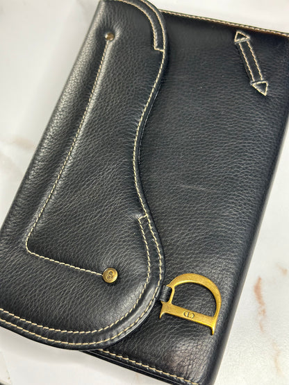 Pre-owned Christian Dior vintage saddle wallet