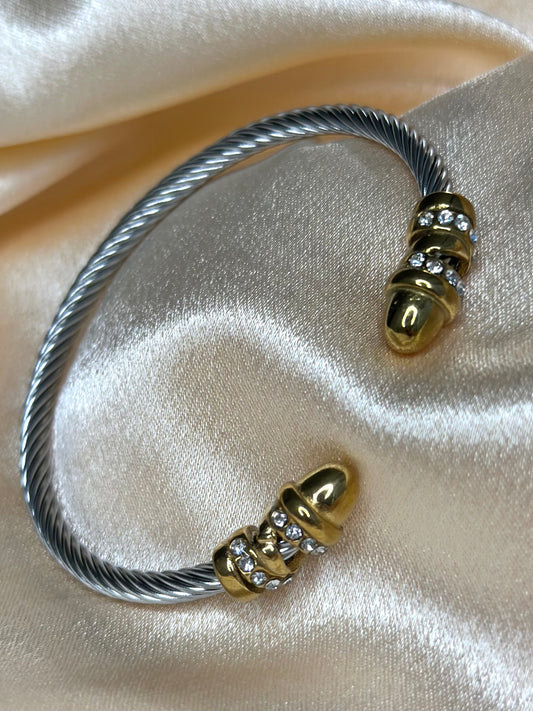 Vera two tone metal bracelet