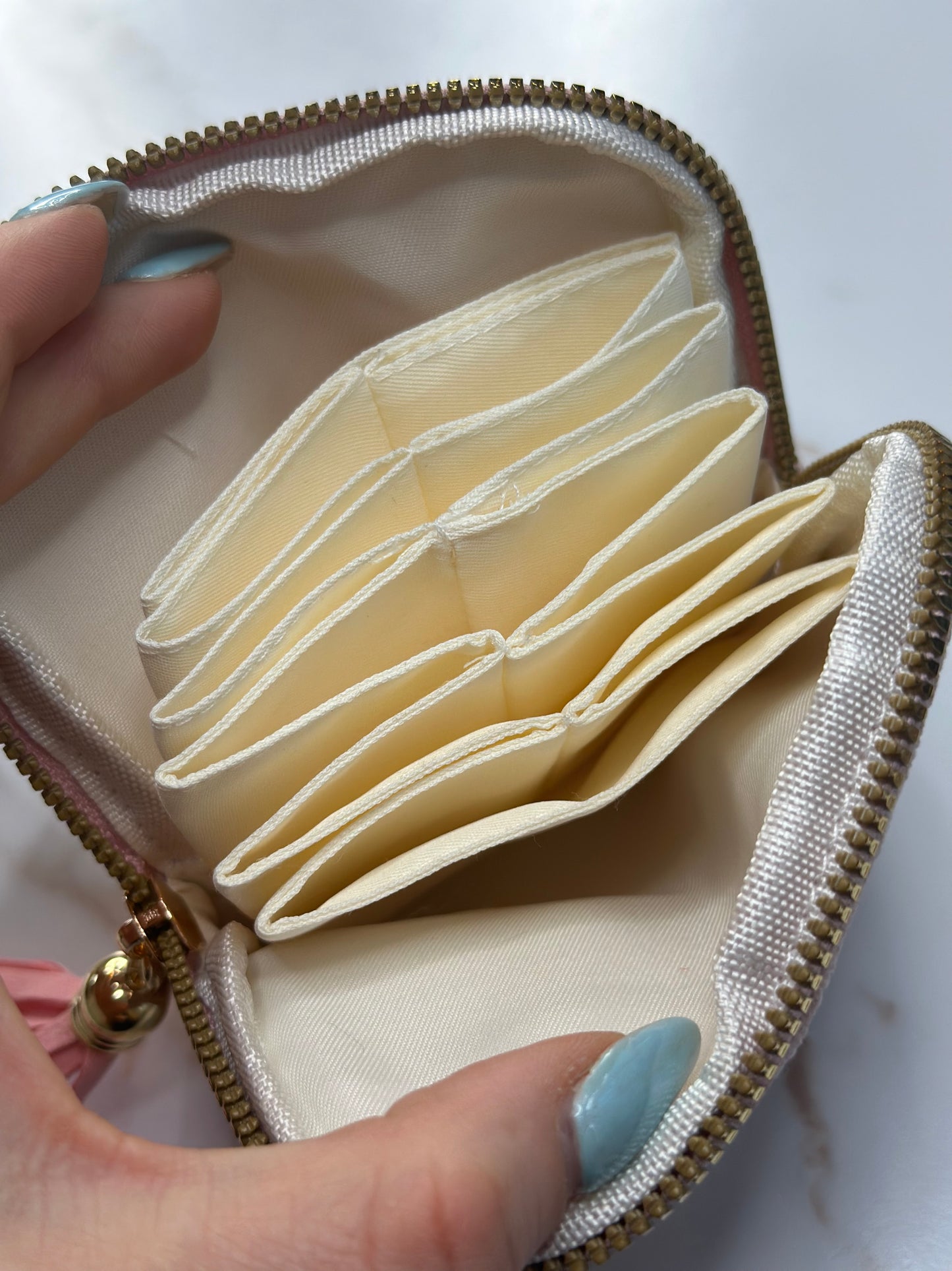 Pink jewelry pouch