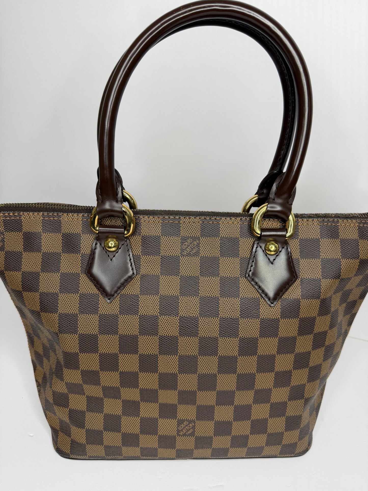 Pre-owned Louis Vuitton Damier Ebene Canvas Saleya PM Tote