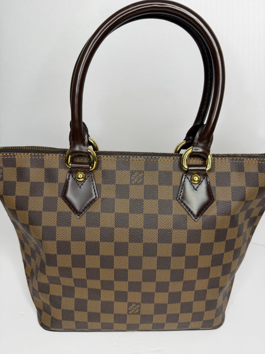 Pre-owned Louis Vuitton Damier Ebene Canvas Saleya PM Tote