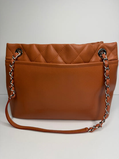Pre-owned Chanel Chanel Timeless CC Soft Tote terra-cotta, caviar leather