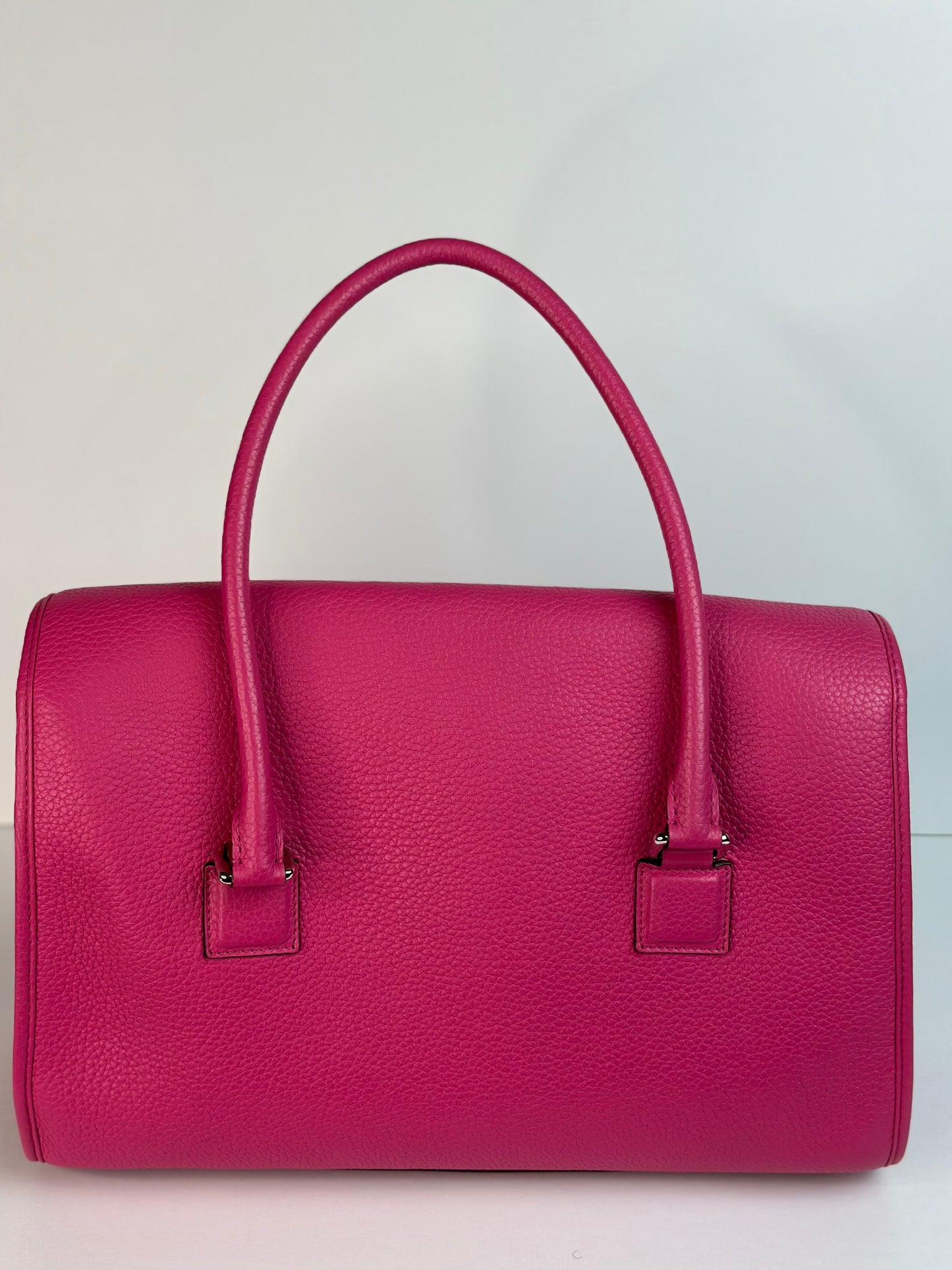 Pre-owned Loewe hot pink leather alamo top handle bag