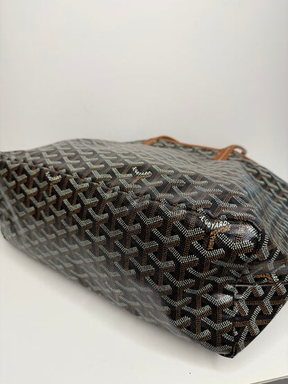 Pre-owned Goyard St. Louis tote PM black goyardine canvas