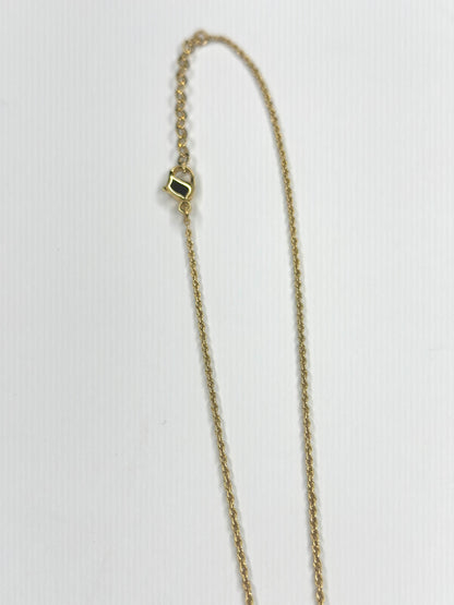 Pre-owned Christian Dior CD gold pendant necklace