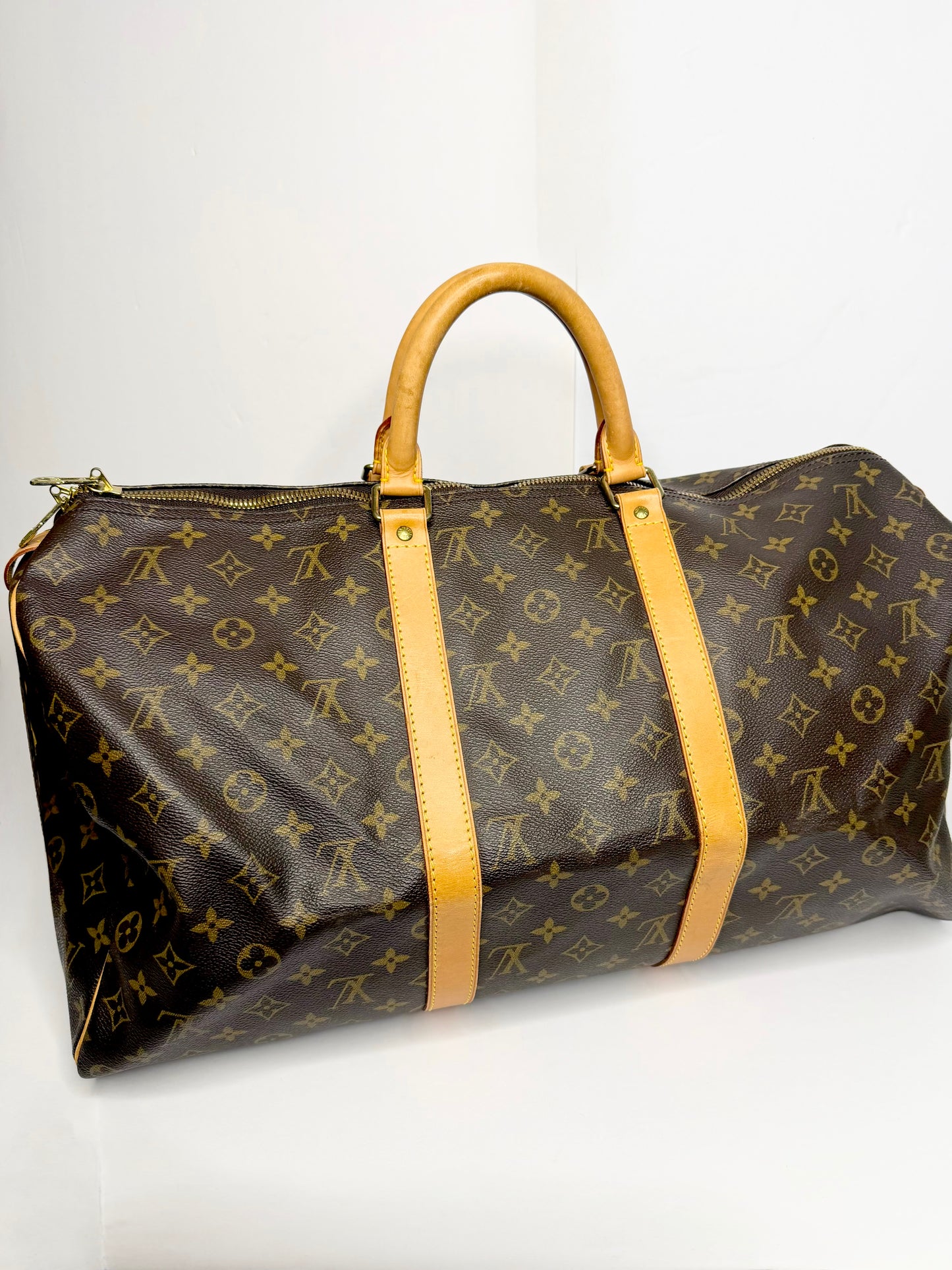Pre-owned Louis Vuitton monogram canvas keep all 50 duffel