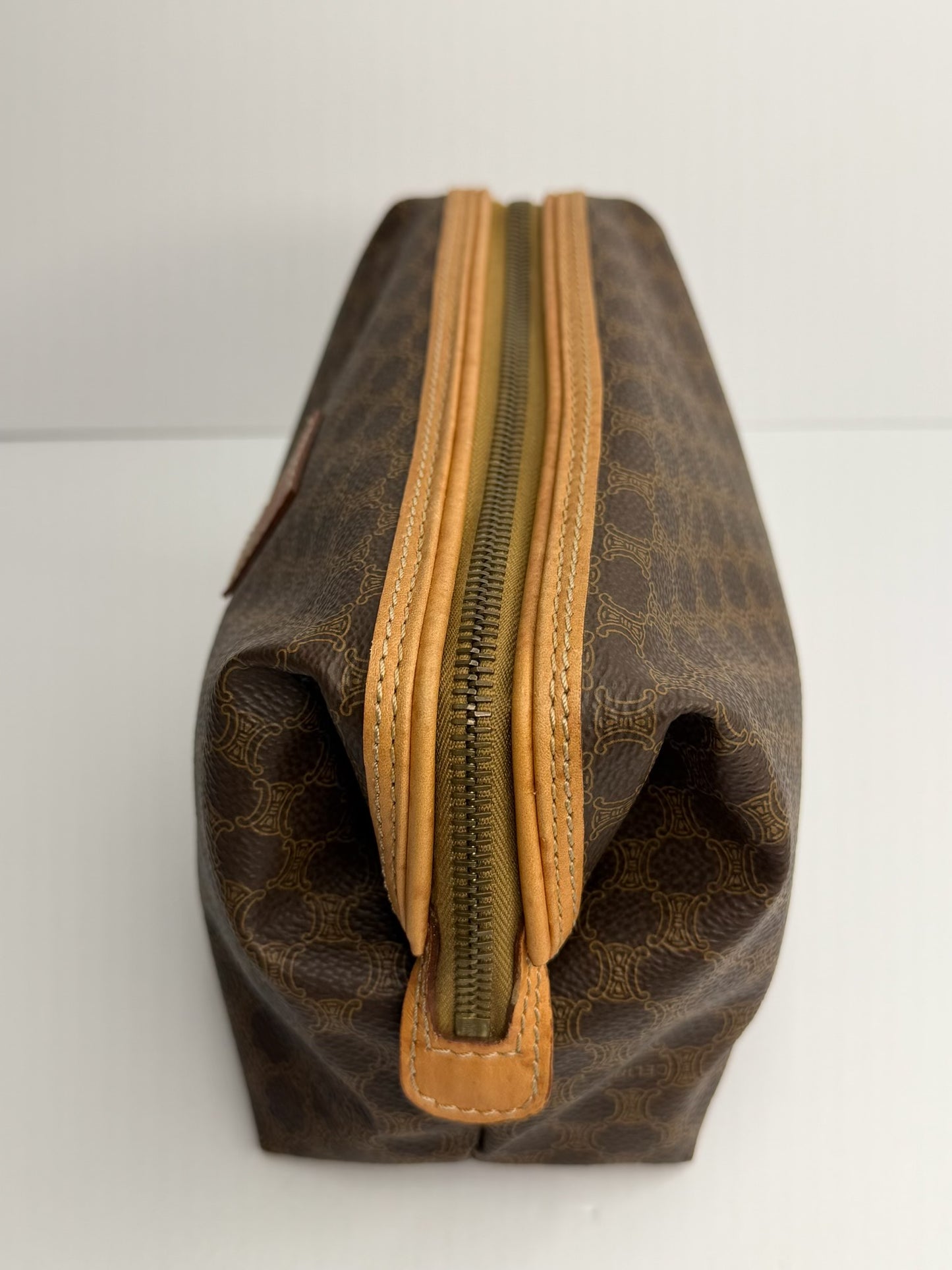Pre-owned Celine vintage macadam canvas cosmetic pouch